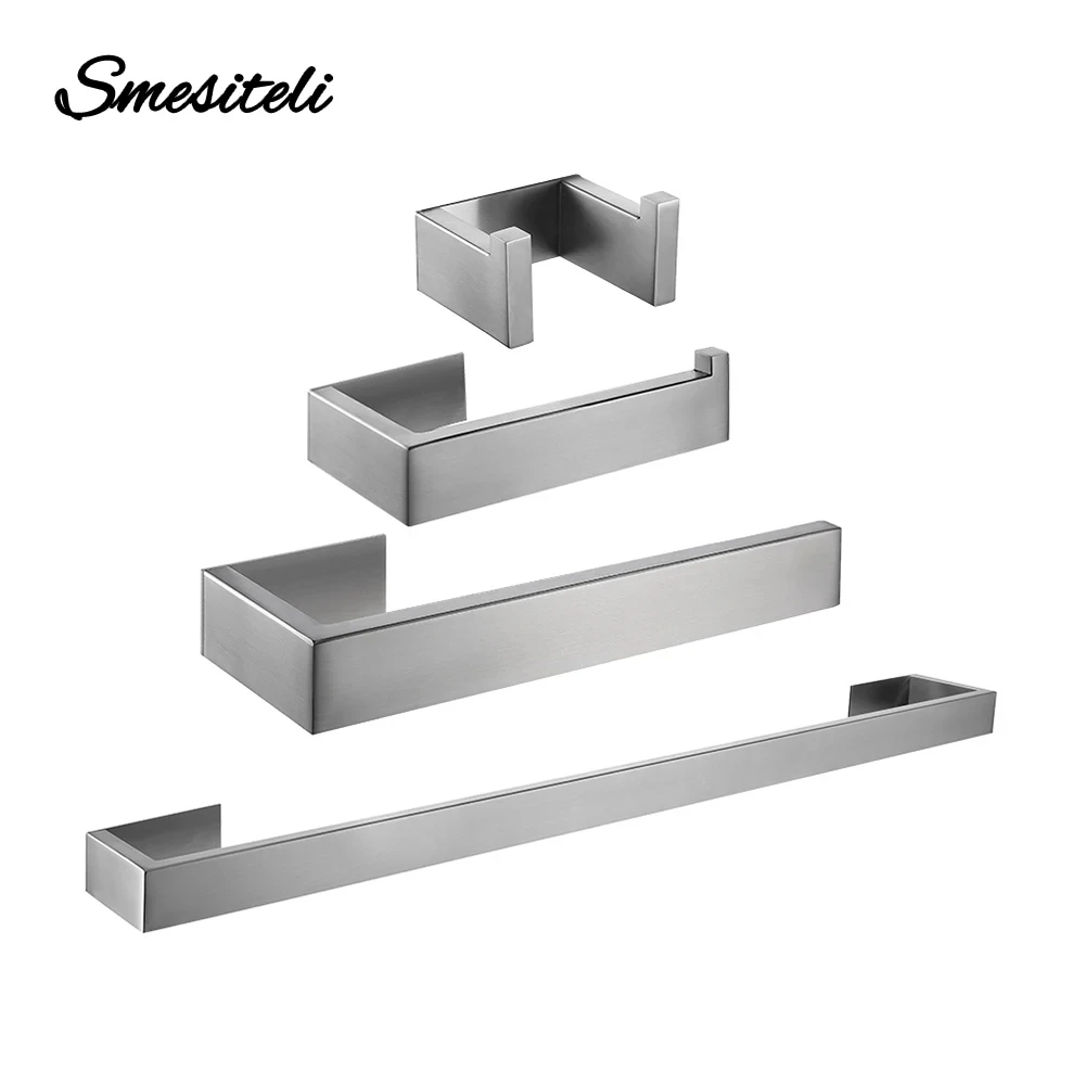 Shelf Adhesive Towel Rack Toilet Paper Holder Towel Hooks Bathroom Accessories Stainless Steel Bedroom Bath Hardware Sets toilet paper holder,towel hook,bathroom hardware set,bathroom hardware accessories