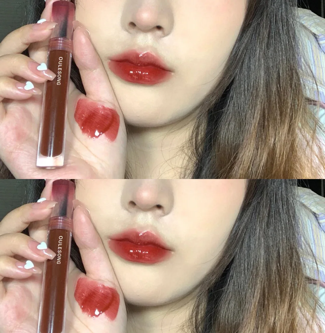 Lip Makeup Lip Glaze Lip Tint Lip Gloss Lip Lacquer Lip Stain 6 Color Tea Mirror Dyeing Moisturizer Liquid Lipstick Waterproof Long Lasting