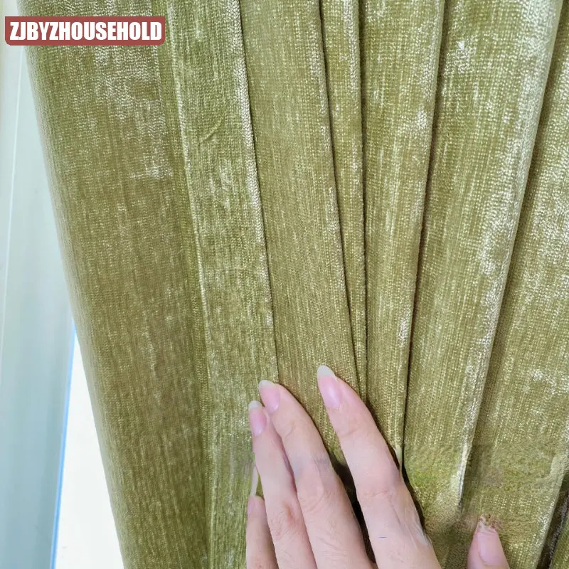 

Двусторонние шенильные шторы для гостиной, столовой, спальни, гостиницы, простые однотонные зеркальные Роскошные текстурированные универсальные на заказ