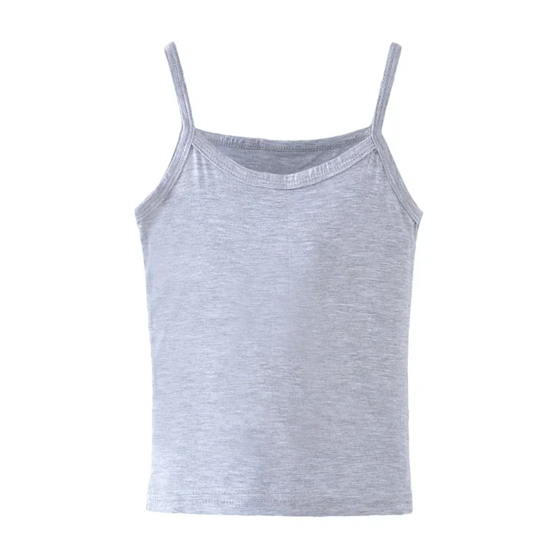 Ribbed Cotton Tank Top - White - Kids