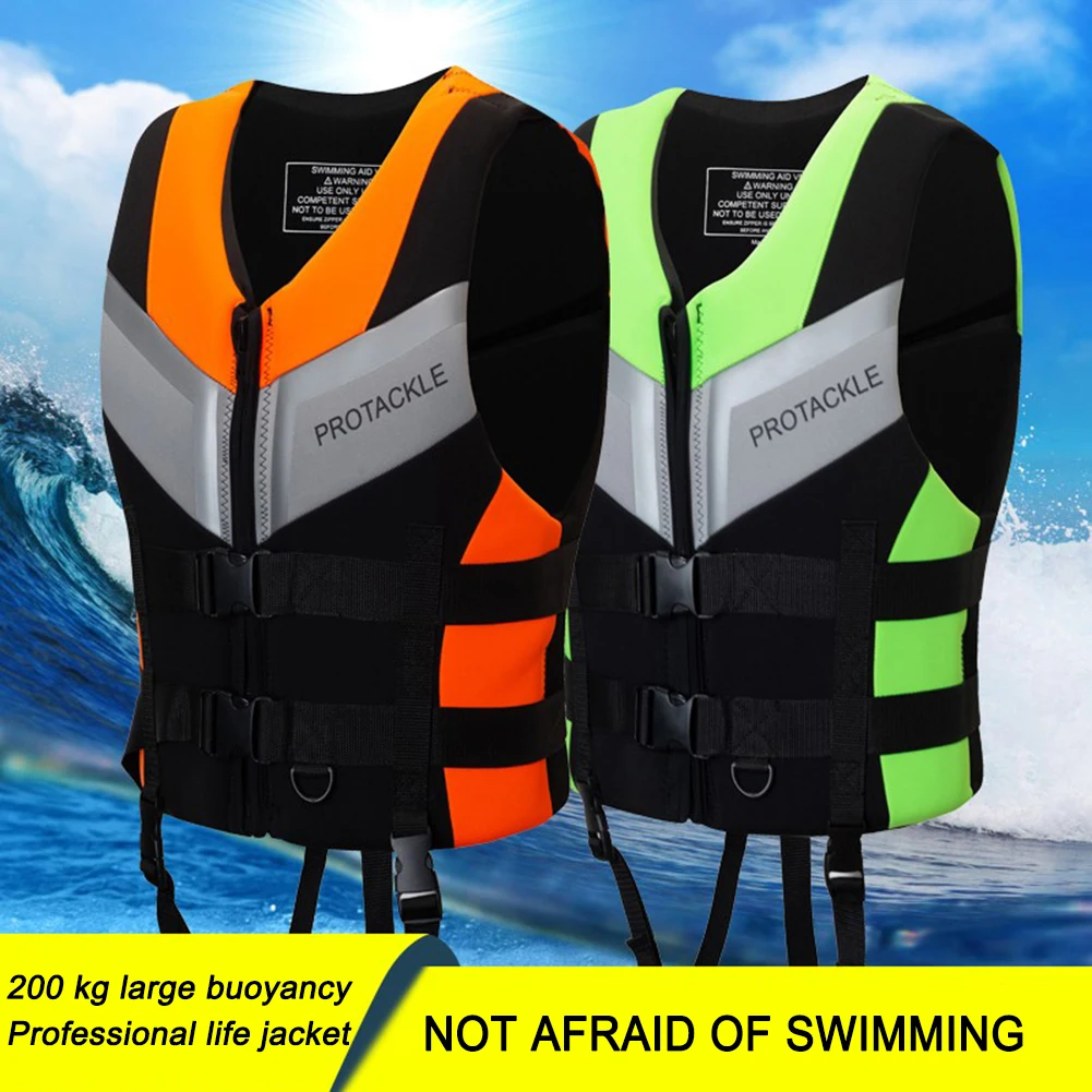 Neoprene Life Jacket For Adults Buoyancy Drifting Safety Life Vest Safety Buckle Jackets Floating Foam for Surfing Sailboard life jacket