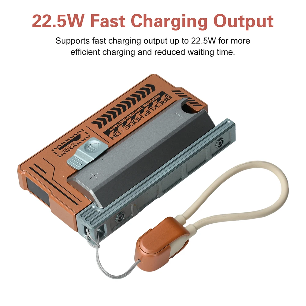 Modulo Power Bank PD 65W/45W/20W per Ricarica Super Veloce con Cavo di Ricarica Integrato, Scatola Batteria Fai-da-te per Pacco da 8 Celle - Image 6