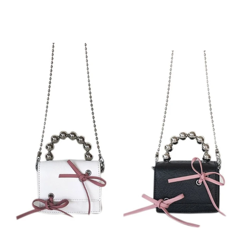 

Trendy Mini Chain Bag with Bow Decor Handbag for Parties and Dinners
