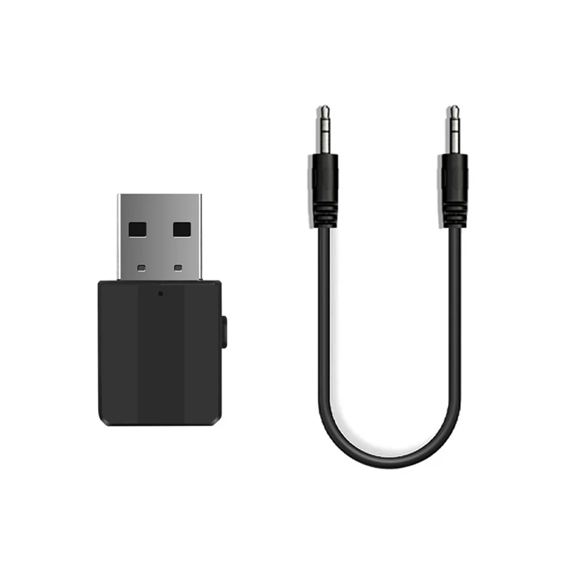 5.0 Wireless Bluetooth Audio Receiver Transmitter Usb 2 In 1 Tv Computer Car Amplifier Aux Adapter For Car And Tv Speakers