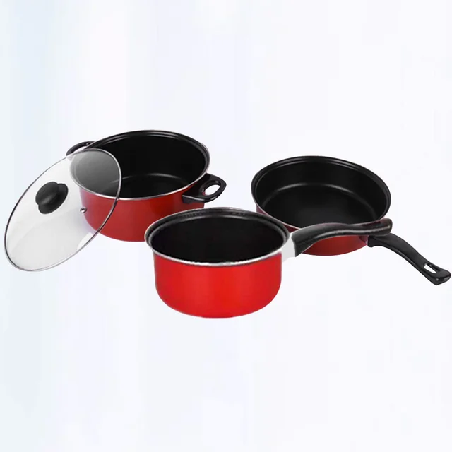 3 pezzi padella antiaderente pentola per zuppa padella per il latte set utensile da cucina utensile da cucina pentola per uso domestico regalo casalinghe 1