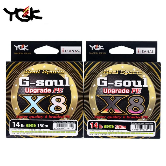 YGK G-SOUL X8 Upgrade Braid Fishing Line Super Strong 8 Strands