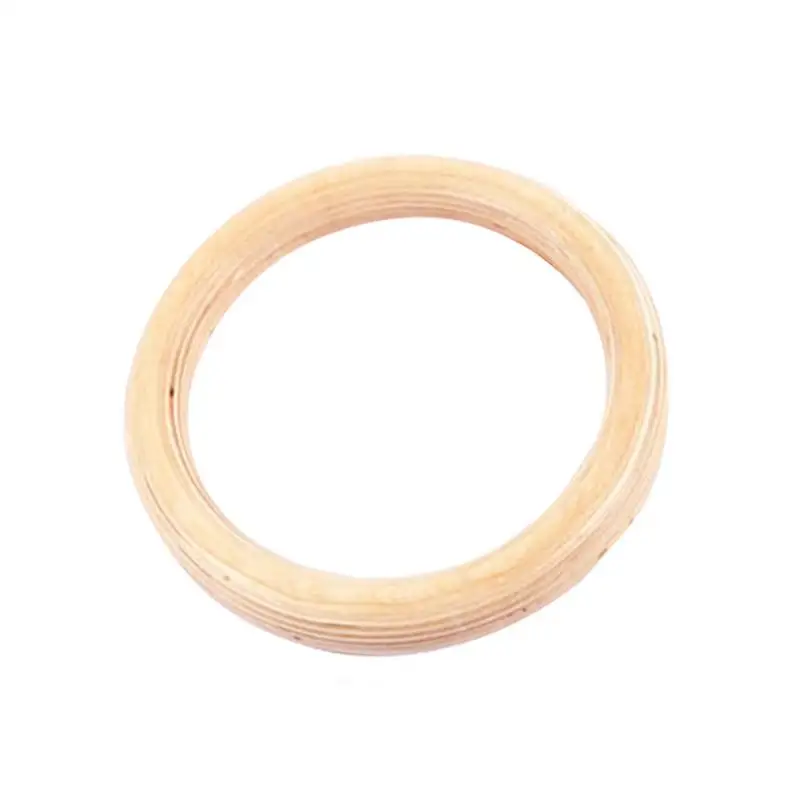 1PC Birch Fitness Rings Gymnastics Wooden Adjustable Exercise Pull Ups Training 28/32 MM Rings (Lifting Rope Not Included)