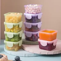 MINI Food Storage Container Plastic Moisture-proof Containers Mini Kitchen Storage Box with Leakproof Lid Kitchen Accessories 2