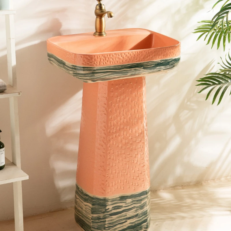 

Art washbasin platform integrated outdoor garden n teahouse balcony bathroom column outdoor