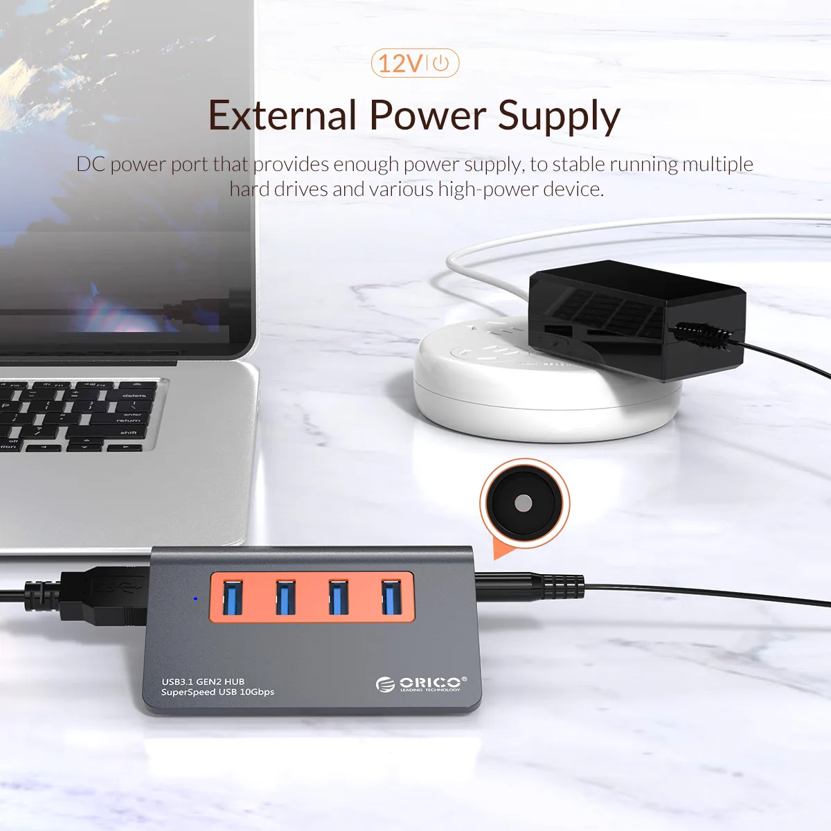 PC Splitter 10Gbps Super Velocidade Com 12V