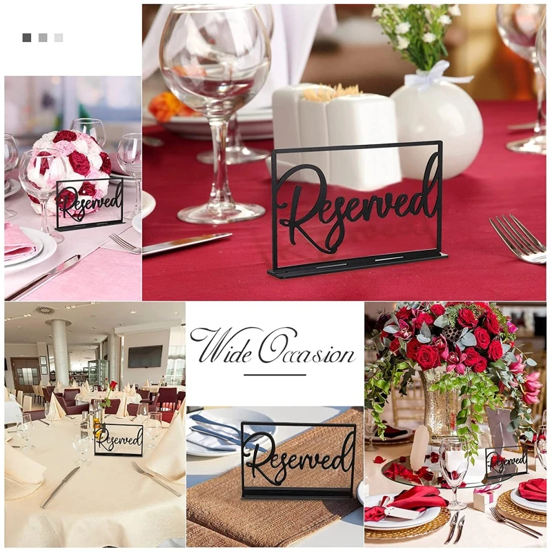 

VIP Reserved Sign Place Cards Acrylic for Table at Restaurant Wedding Reception