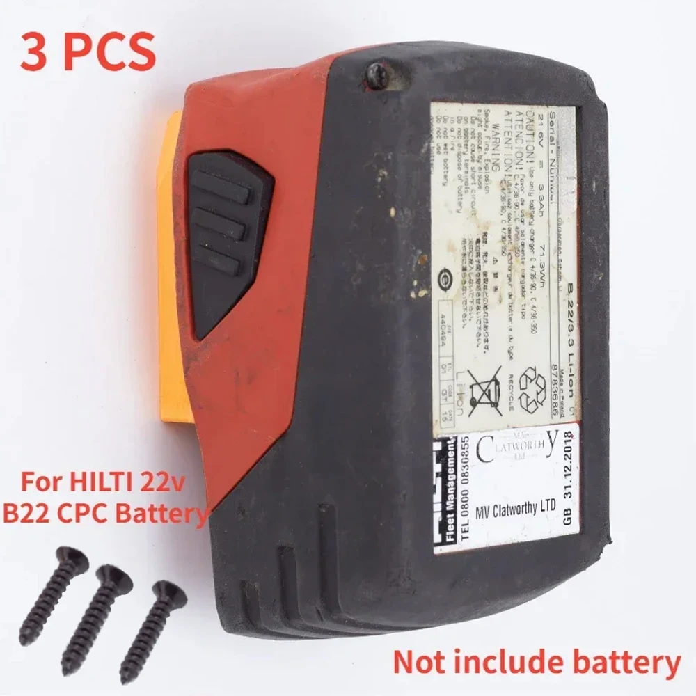 For HILTI 22v B22 CPC Battery Series Battery Wall Dock Holder Stand - x3 Pieces ( Battery not included)