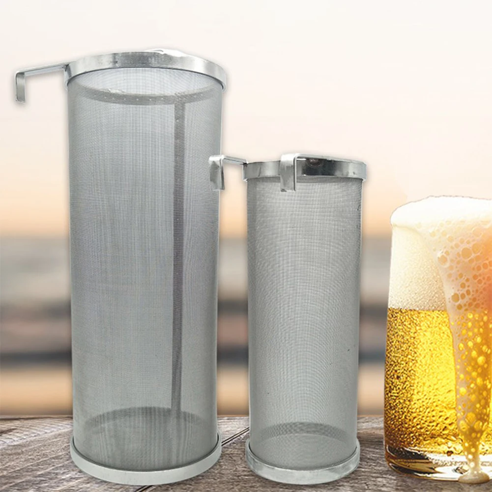 

1PCS Stainless Steel Hops Beer Filter Homemade Hops Filter Cartridge With Hook Suitable For Beer And Tea Kettle Brewing Filters