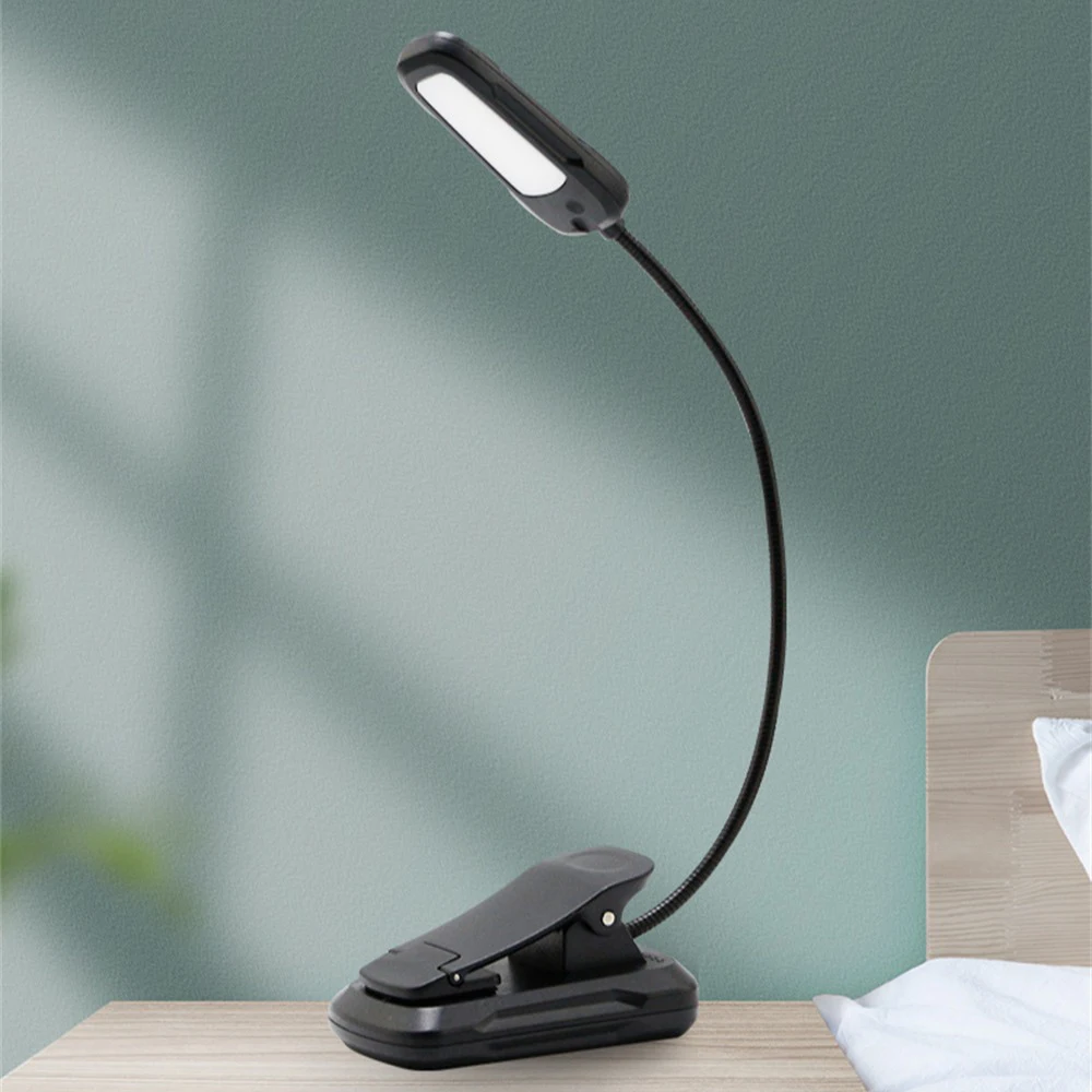 

Usb Rechargeable Clip Table Lamp Reading Clip Lamp Book Light Flexible 7 Led Read Night Light Rechargeable Light Can Be Adjusted