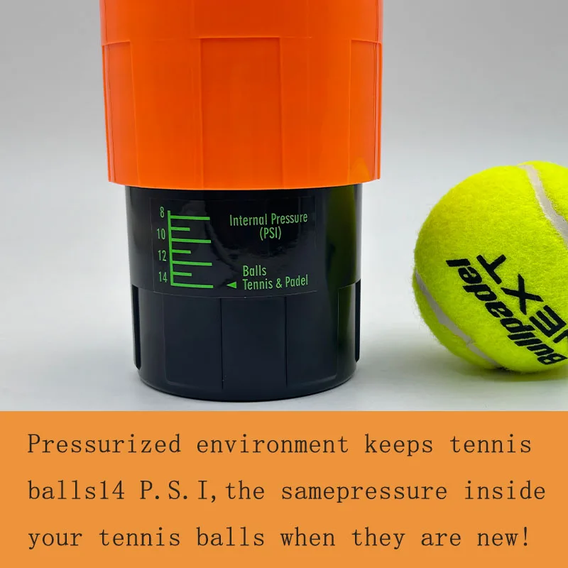 Tennis Ball Container for Pressure Maintenance