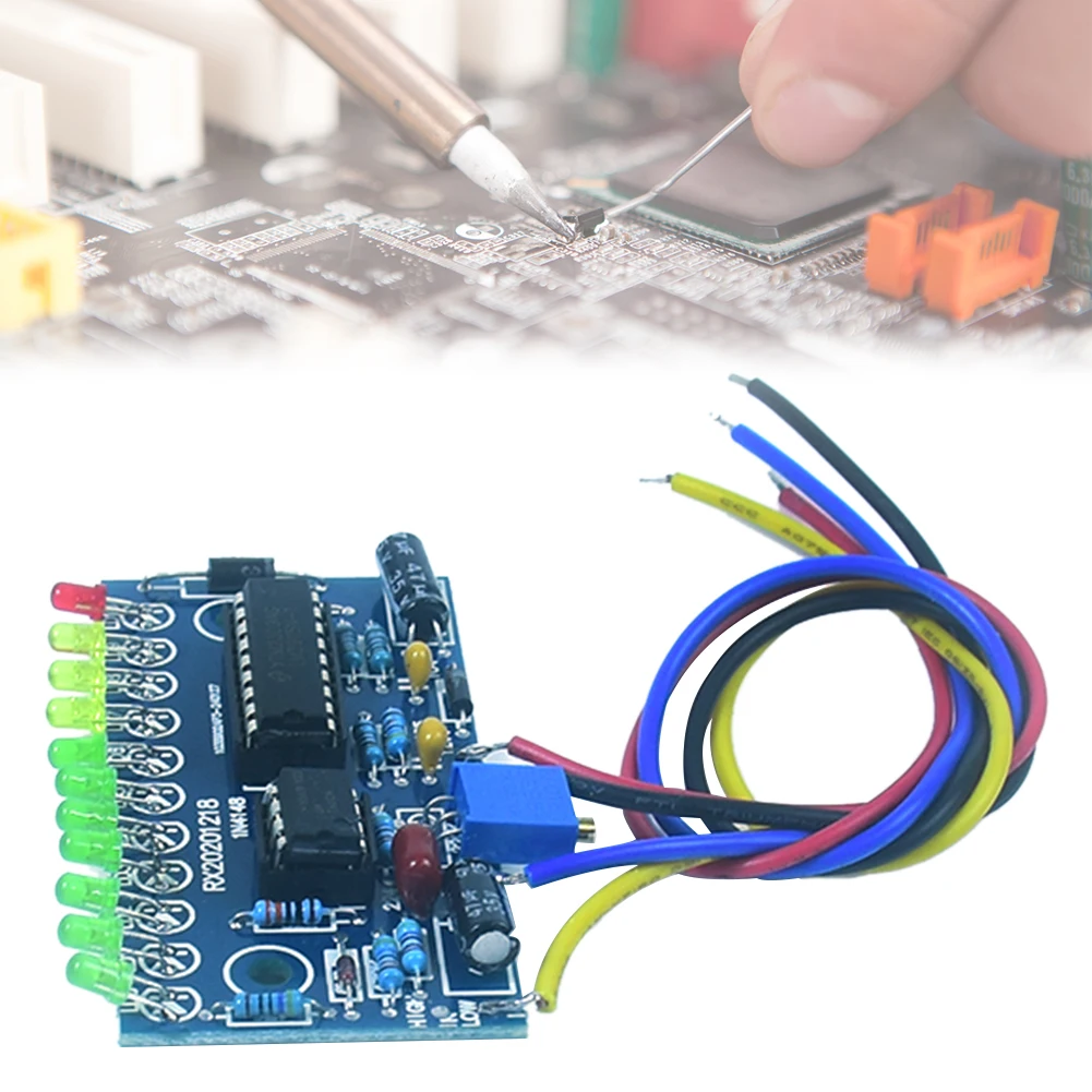 LM3915 10 LED 오디오 레벨 표시기 DIY VU 미터 프리앰프 파워 앰프 전자 앰프 키트