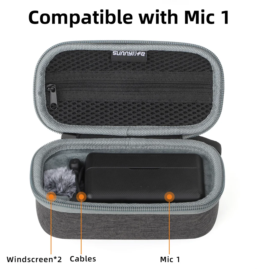 Mini Carrying Case Portable Storage Bag Outdoor Mini Carrying Case For DJI Mic 2/1 Traveling Wireless Microphone Storage Bags