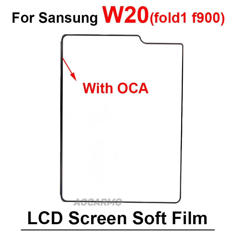 삼성 갤럭시 Z 폴드 / Z 플립 1 2 3 4 F711 F721 W21용 OCA LCD 스크린 소프트 필름 교체 포함 내부 소프트 글래스 터치 패널