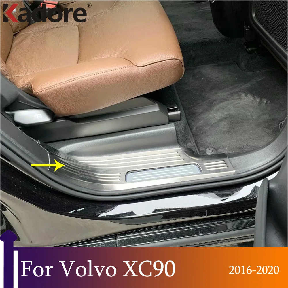 For Volvo XC90 XC 90 2016-2018 2019 2020 Stainless Steel Inner Door Sill Scuff Plate Trim Car Accessories Styling | Автомобили и