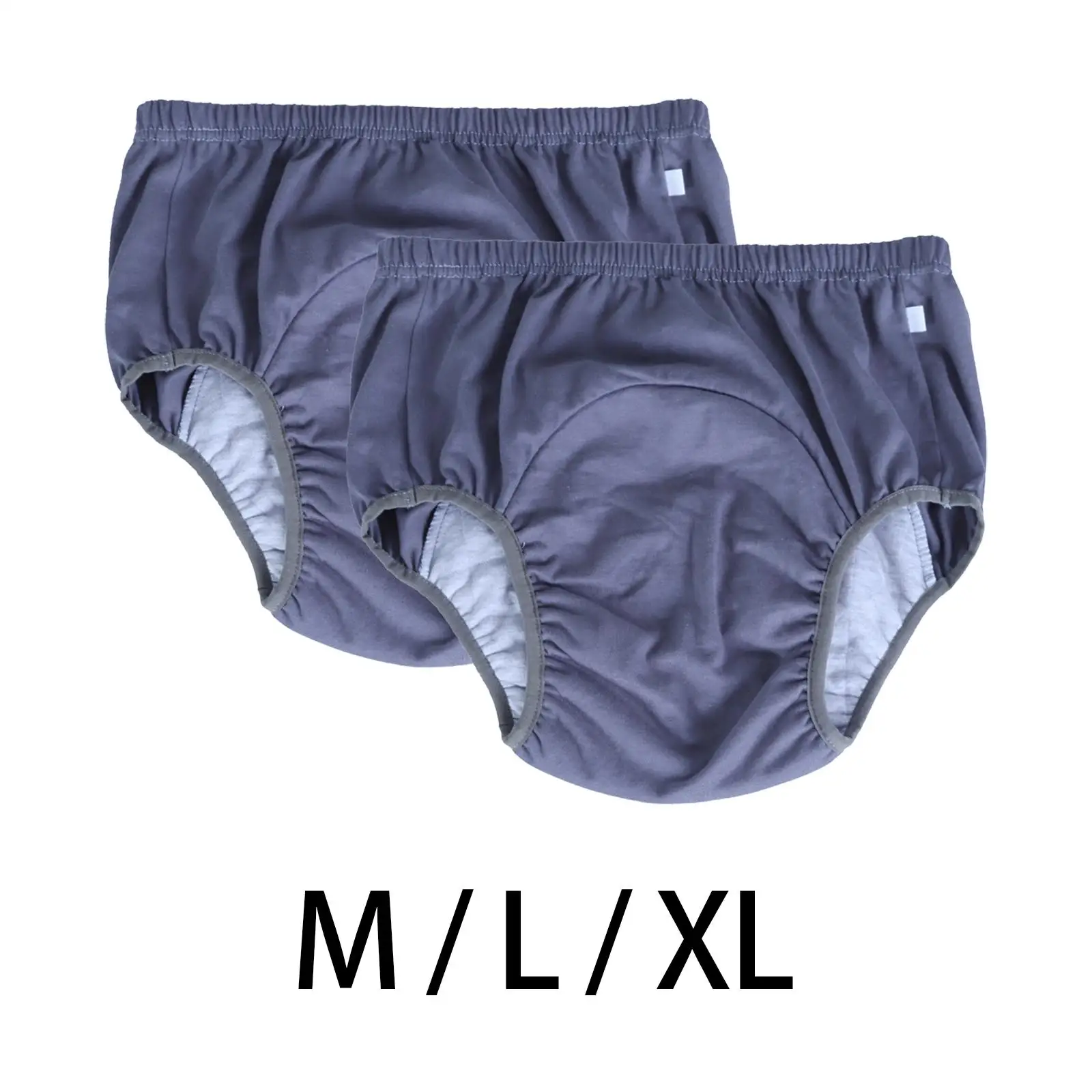 2x Adults Incontinence Underwear Pull on Cover Pant Absorbent Urinary Briefs Washable Adult Cloth Diaper Nappy for Postpartum 2