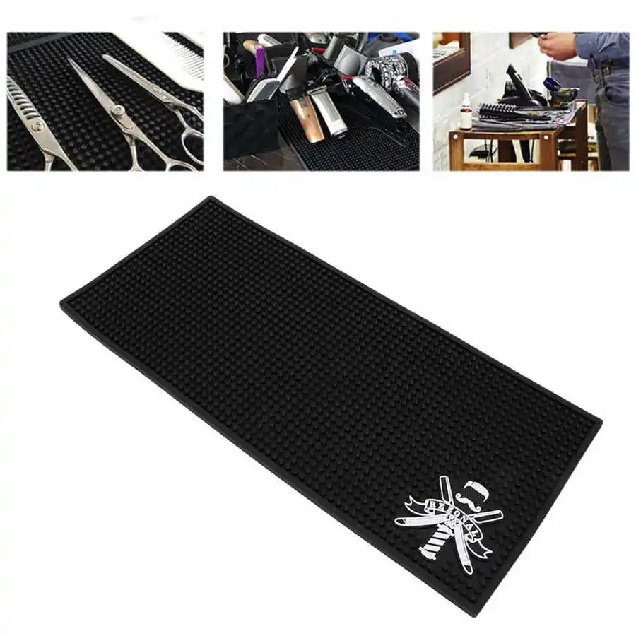 Antiskid Mat Cushion Nonslip Black Pvc Pad Hairdress Barber Tool