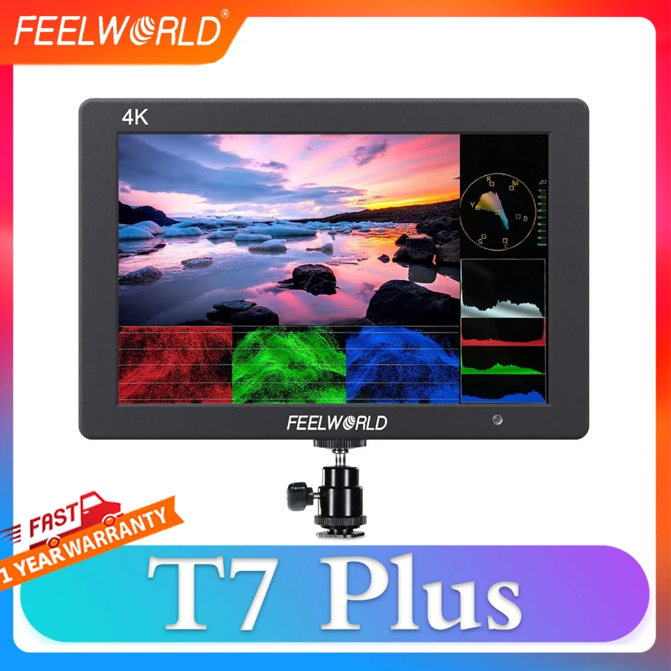 FEELWORLD LUT7 Monitor De Campo DSLR Con Cámara Táctil Ultrabrillante De 7 Nit De 2200" - Tienda Oficial Feelworld
