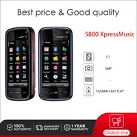Original Unlocked 5800 XpressMusic WIFI Bluetooth Camera FM radio Loudspeaker Mobile Phone Made in Finland