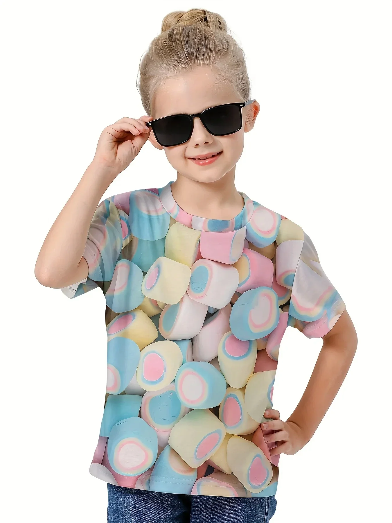 Summer Kids Cartoon Tops Tees 3D Print Potato Chips T-shirt Fashion Children Short Sleeve Clothing Boys Girls Casual Streetwear