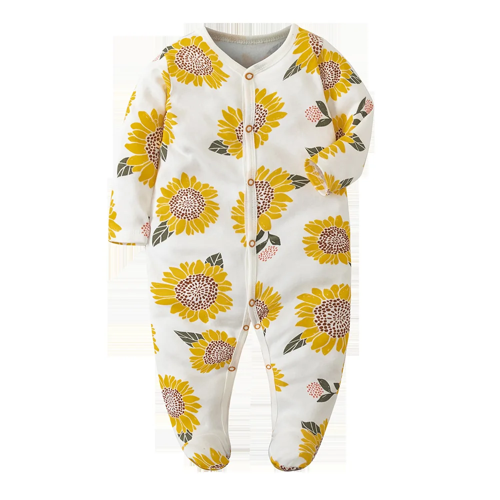 Pijama Bebê SwaddleDesigns - Algodão Macio Com Punhos Dobráveis 0-3 Meses