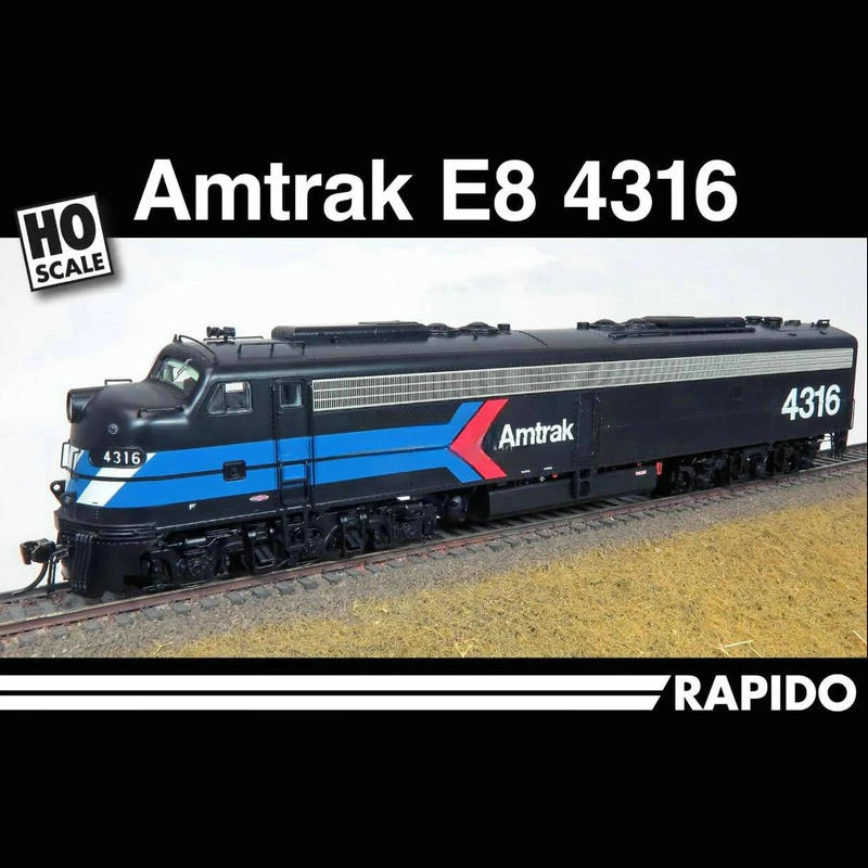 Train Model 1:87 HO E8A Internal Combustion Digital Sound AMTRAK Painted Wooden Box Collector's Edition Black Electric Toy Train