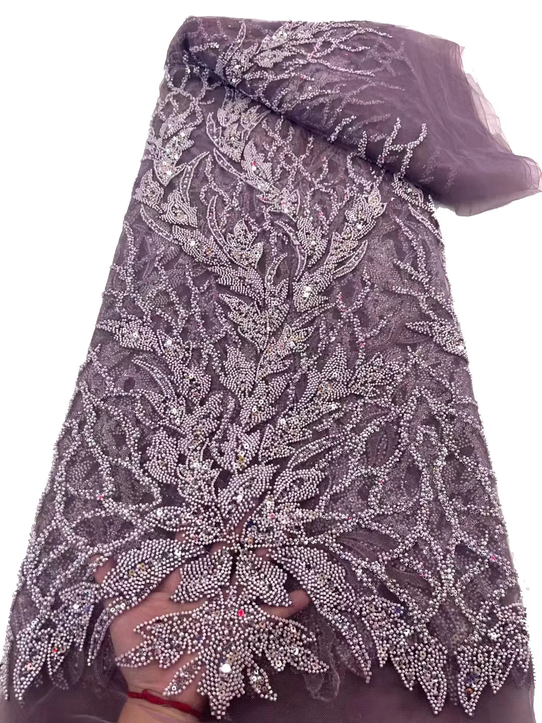 

New heavy industry three-dimensional bead lace embroidery, European and American style fashion stage performance evening dress