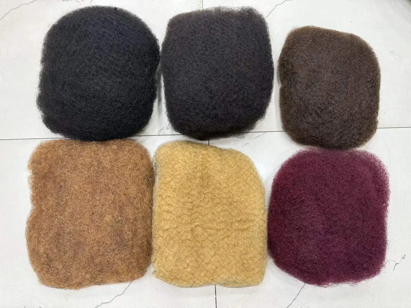 12-22in Brown Blonde QVR SDD quality Afro bulk No Attachment Afro Curly Bulk Human Hair Remy Dreadlock Natural Color Braids Hair 6