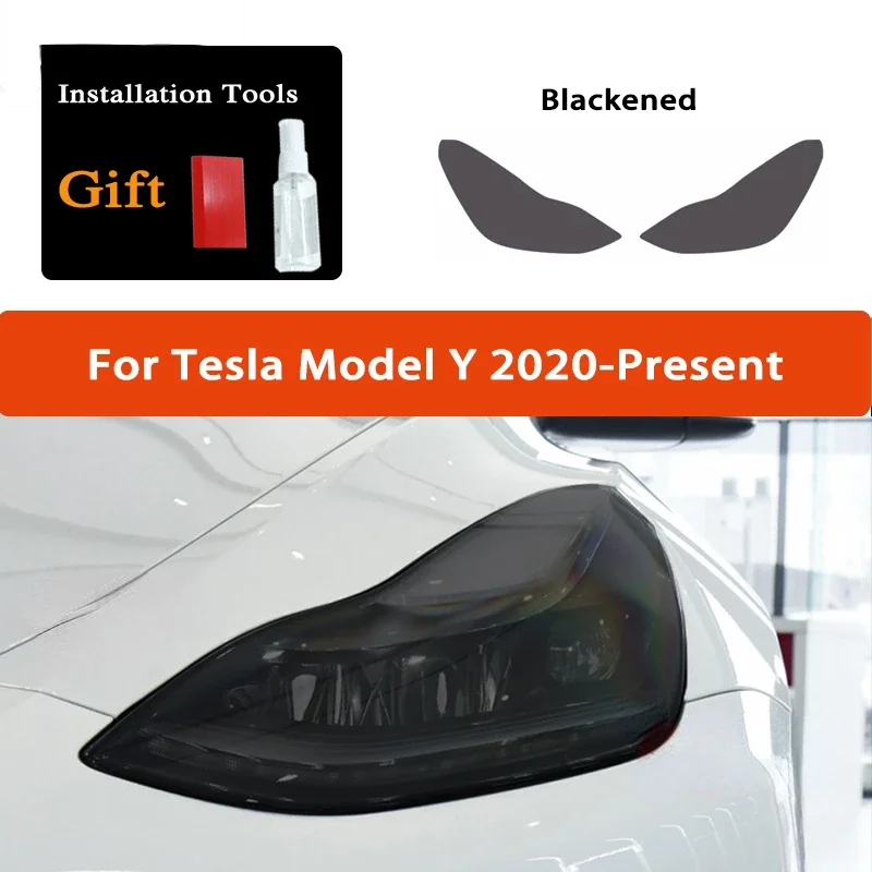 

Car Headlight Taillight Foglight Protective Film For Tesla Model 3 Y Model X S TPU Blackened Color Changing Film 2015-2022 Decor