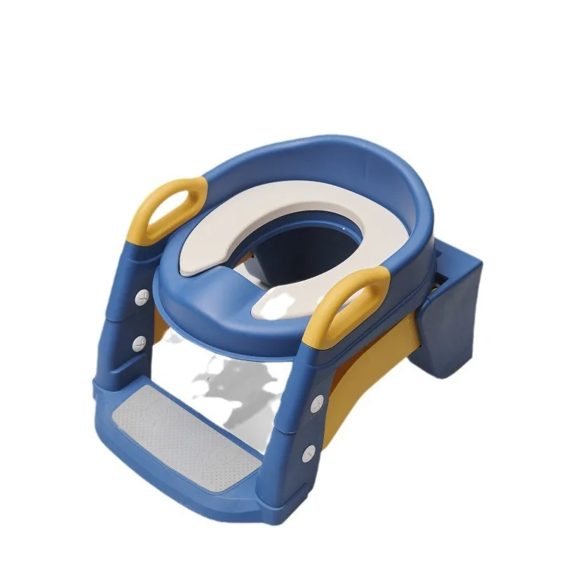 Children's Toilet Seat Male and Female Baby Auxiliary Ladder Foldable Toilet Seat Toilet Stool Toilet Stand Ladder 5