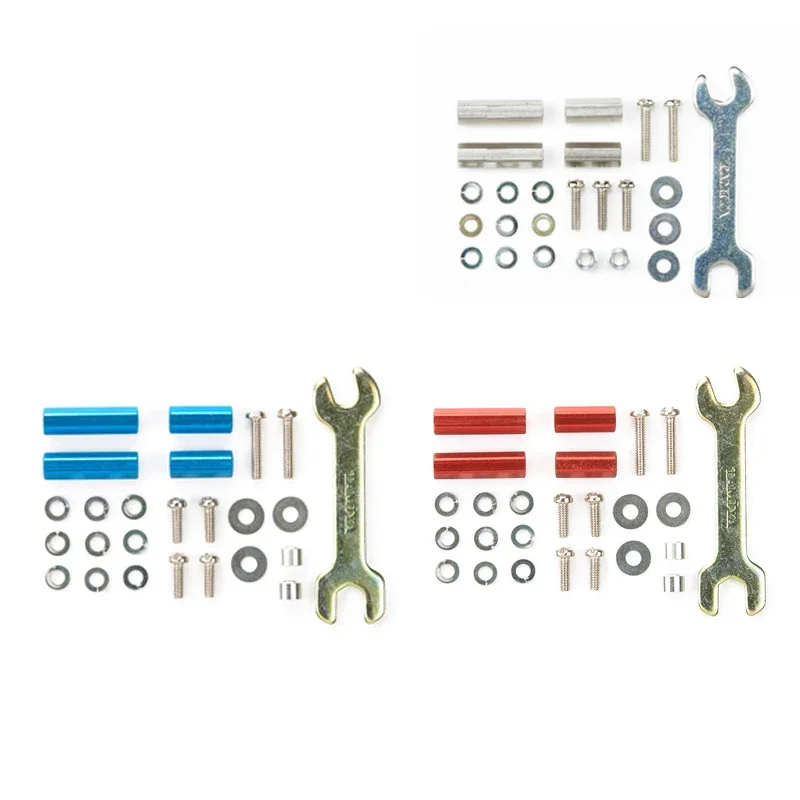 Originale Tamiya 15395/95321/95322 Hexagon Prism Argento/Rosso/Blu Impostazione Per Tamiya Mini 4Wd Auto Da Corsa