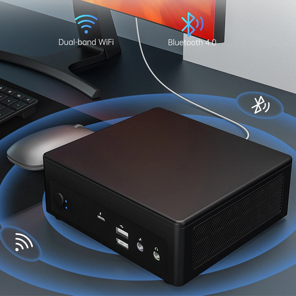 Intel®Ядро™I7-1185G 7 четырехъядерный процессор Max DDR4 64 Гб RAM Max 4T ROM Windows 11 10 Pro Двойной Wi-Fi bluetooth Mini PC HD 8K @ 60 Гц