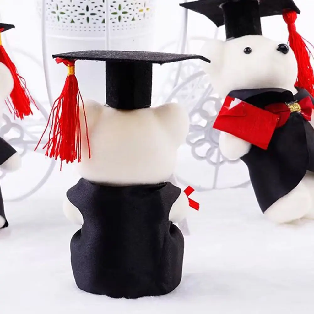 With Cap Standing Graduates Gift Commencement Bear Ceremony Flower Bouquet Graduation Bear Bear Doll