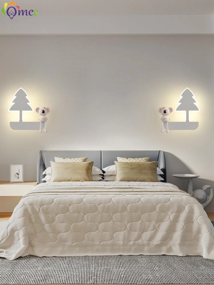 Led Rocket Modern Wall Lamp Cute Cartoon Children's Kid Bedroom Wall Light Living Beside Creative Sconces Indoor Decor Lighting