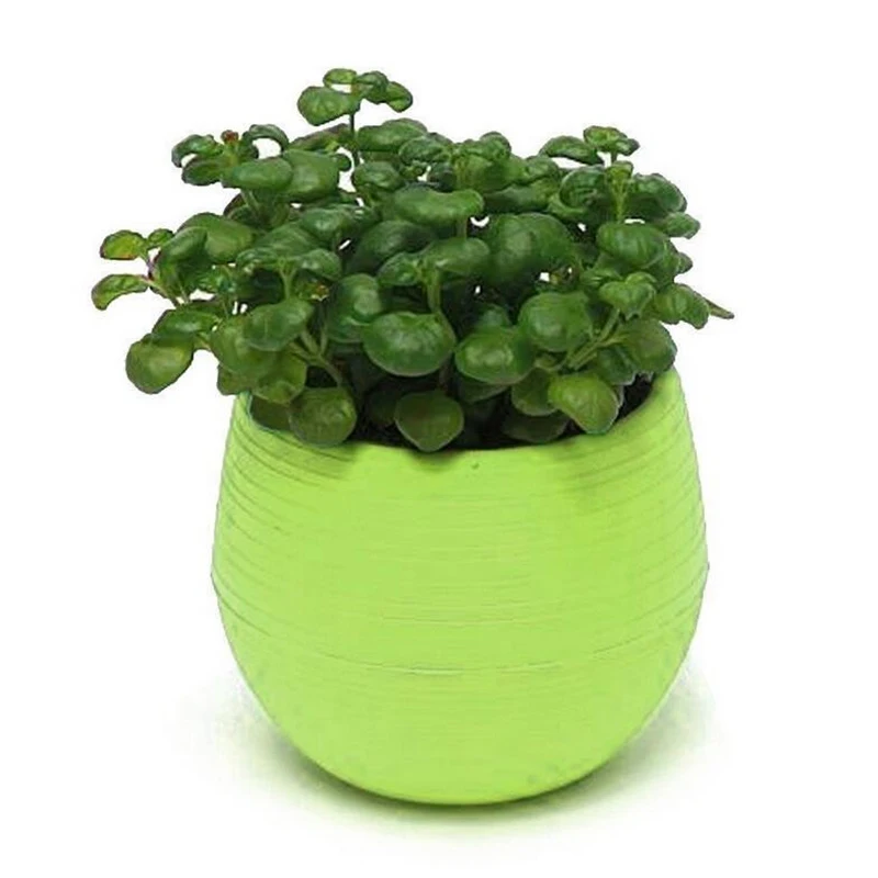 Mini Size 7*7cm Colorful Plastic Flower Planter Pots Home Office Desktop Garden Decor flower pot plant pot