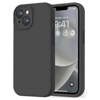 Luxury Black Phone Case For iPhone 16 15 14 11 12 13 Pro Max 7 8 Plus 13 Mini 16E SE 2022 Xr X Xs Matte Soft Back Cover Case 1