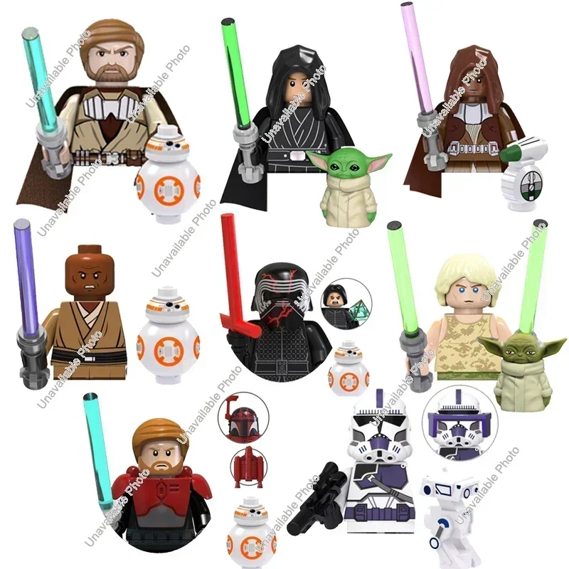 

Hot Toys Clone Building Blocks Trooper Luke Skywalker Mandalorians Dath Vader Bricks 501st Legion Jet Troopers Figures Kids Toys