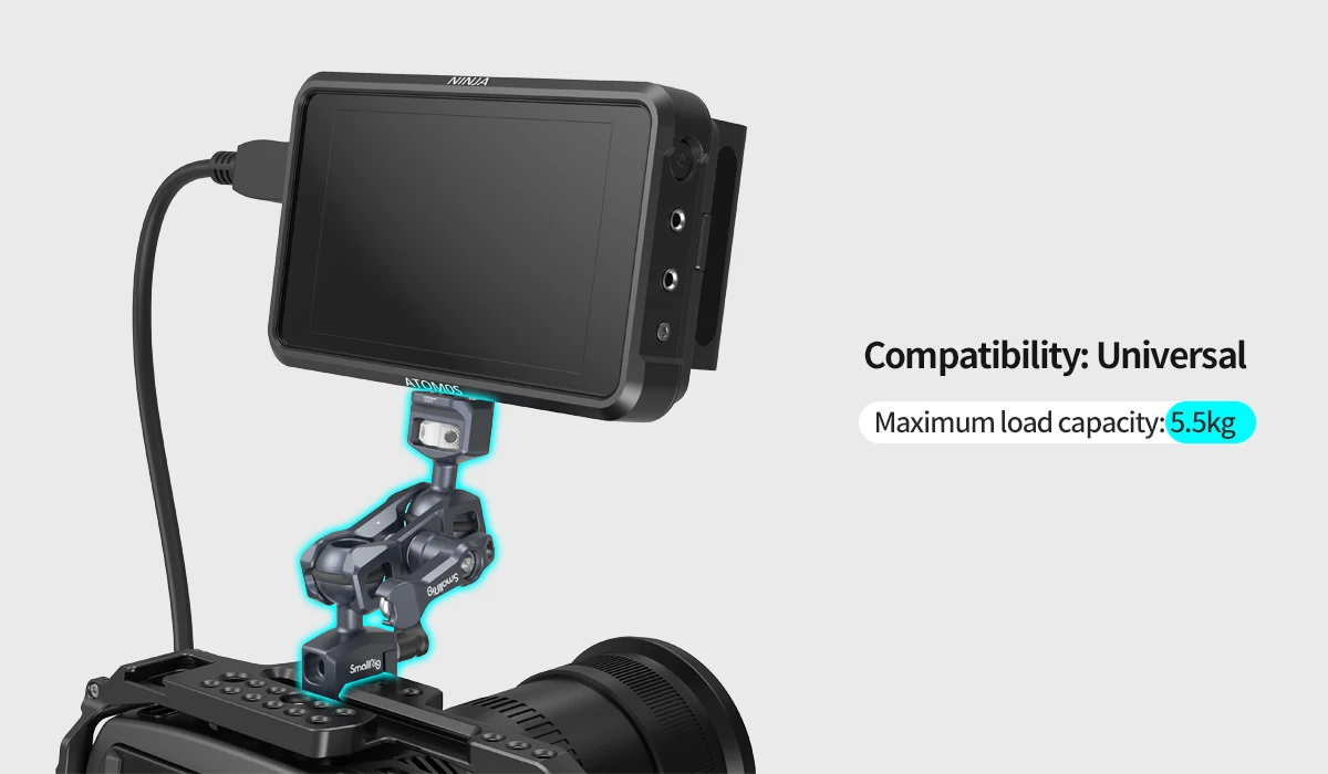 SmallRig Magic Arm mit Dual Ball Köpfe 1/4-20 Schraube und NATO Clamp 3875 – Detail 6