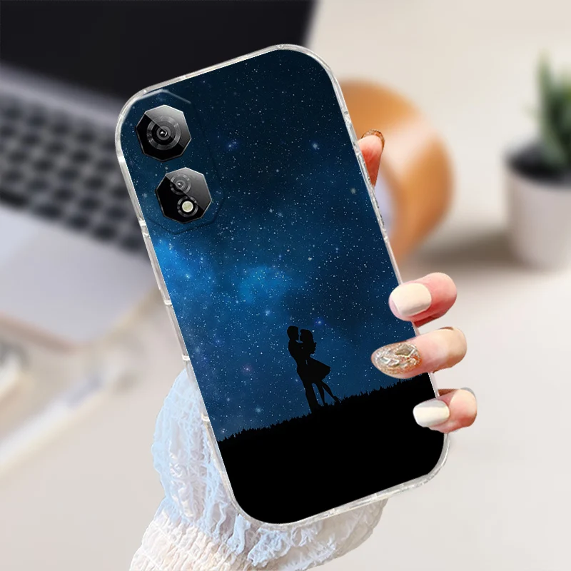 Shockproof Clear Silicone TPU Phone Case with Cute Animal Design