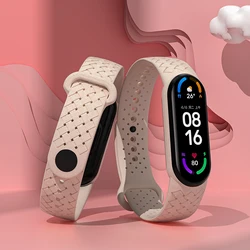 Silicone Braided Solo Loop Bracelet - Quick Replacement Sport Strap - Mi Band 3 - 4 (6 creamy white)