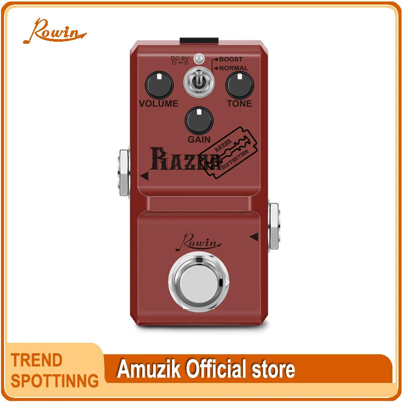 

Rowin LN-301 A Razor NANO Series True Bypass Electric Guitar Classic Heavy Metal Distortion Tones Guitar Effect Pedal