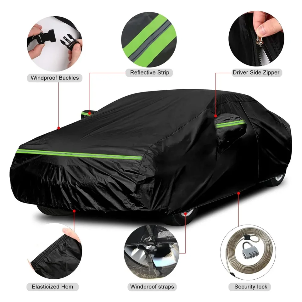 thumbnail image 2 of Waterproof Car Covers Replace For 2006-2025 Mercedes Benz ML/GLE Class 230 250 280 300 320 350, 6 Layers All Weather Car Cover With Zipper Door For Snow Rain Dust Hail Protection (GLE 2 of 12