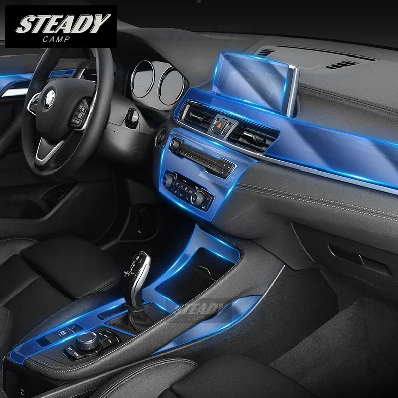 

For BMW F39 F48 X1X2 2016 2017 2018 2019 2020 Car Interior Center Console Transparent TPU Protective Film Anti-scratch Repair