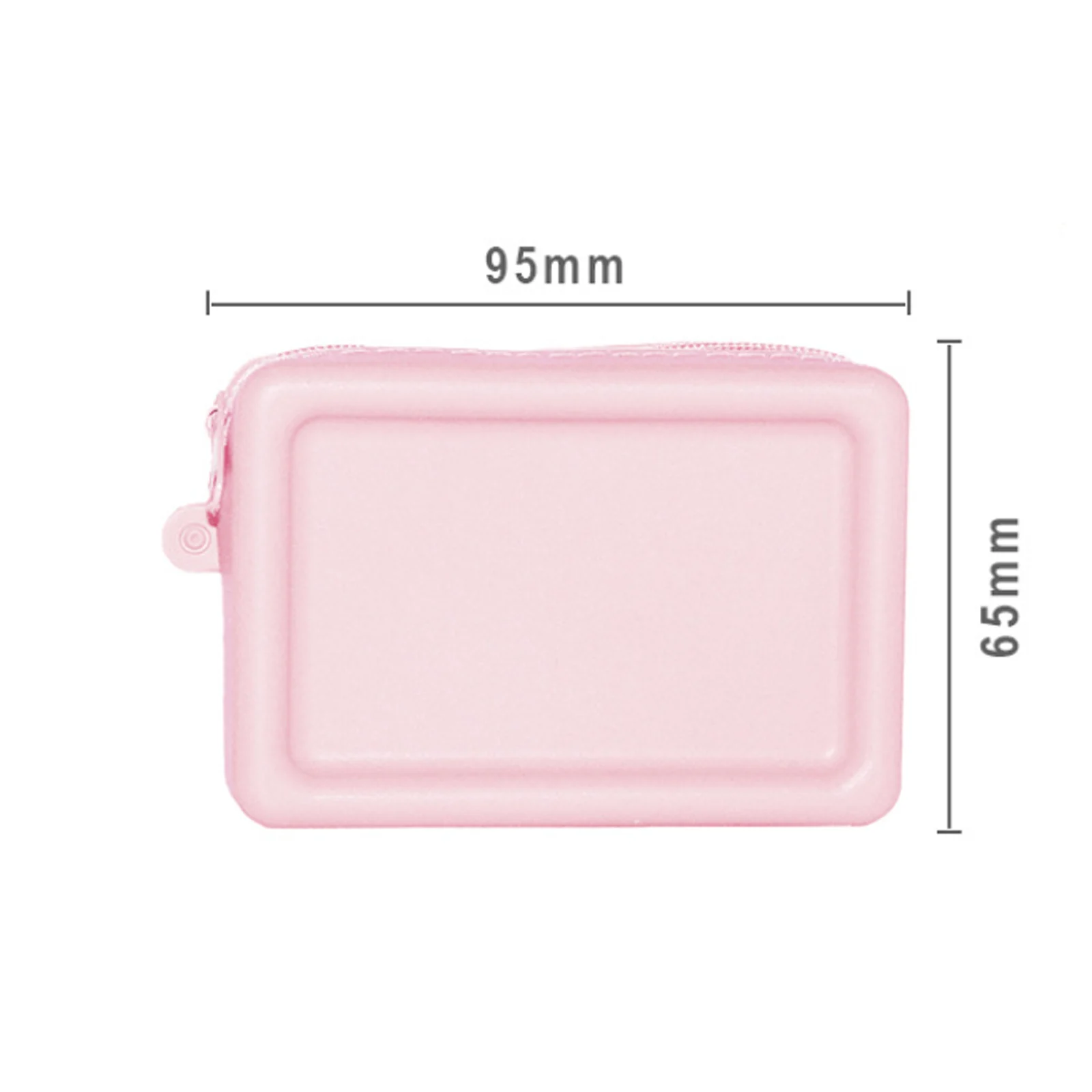 Silikon Veranstalter Kosmetik tasche Vintage wasserdichte glatte Reiß verschluss Kopfhörer halter Macaron Farbe Brieftasche Geldbörse tragbare Tasche – Detail 1