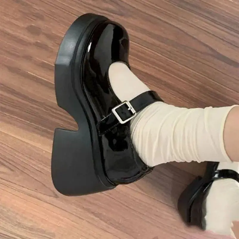 Retro Thi Bot Mary Jane oes Women's New 2025 Spring Autumn Briti Sle Low Cut Faionable High Heels Roman Sle