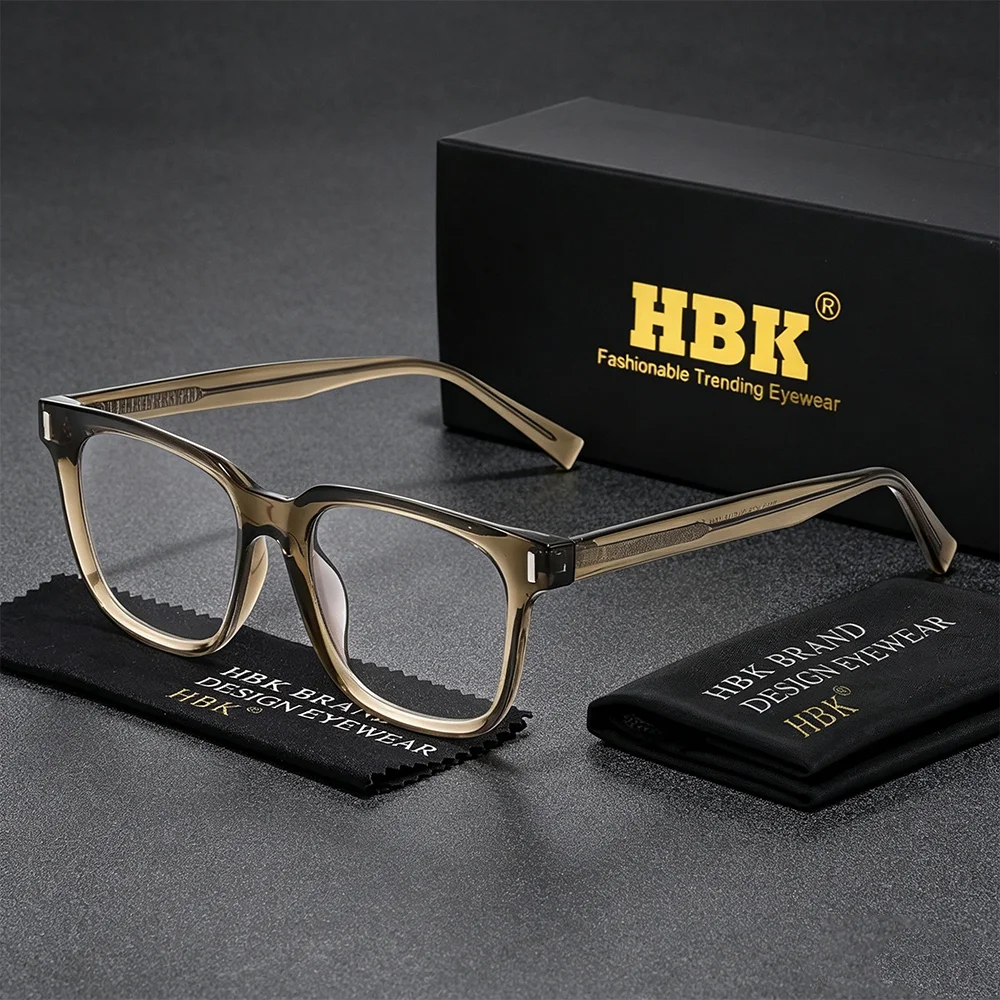 HBK Vintage Unisex TR90 Square Anti Blue Light Glasses Frame